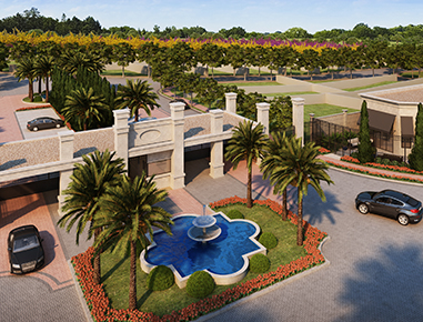 Guarita com entrada exclusiva para moradores.<br> Entrada e saida para visitantes independentes.